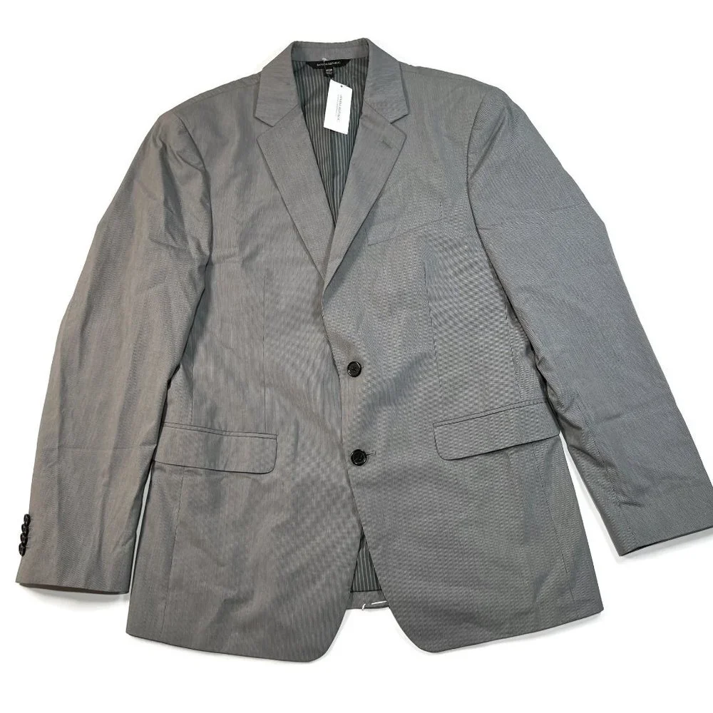Banana Republic Men 40R Blazer Gray Sport Coat Suit Jacket Italian Marzotto Wool